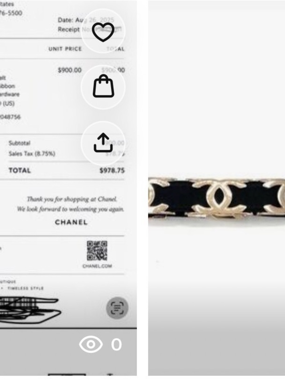 Chanel Black STRETCHY Chain Belt with Gold CC Hardware RARE STAINLESS STEEL